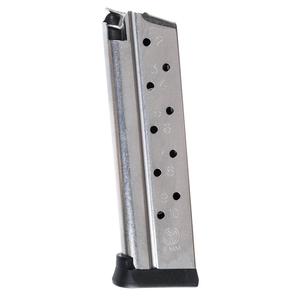 Metalform 1911 Government or Commander 9mm 10 RD Stainless Steel 9.743 - Click Image to Close